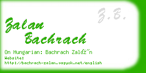 zalan bachrach business card